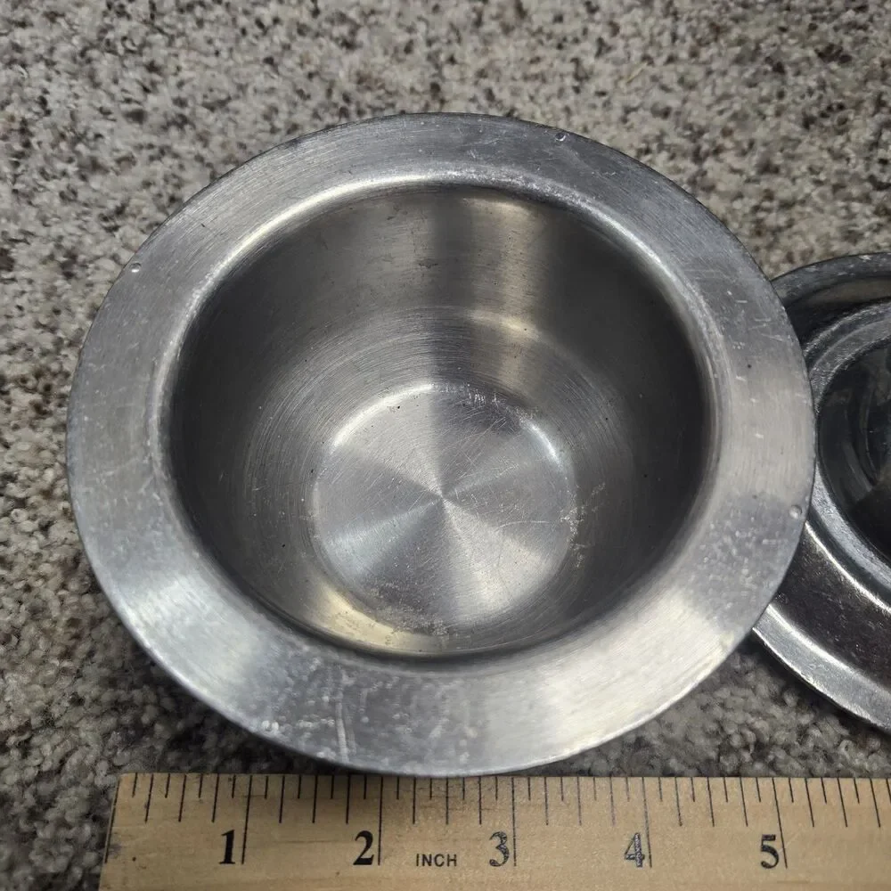 Vintage Vollrath Stainless Steel Ware - Dish w/ lid - 6835 scratches/dings